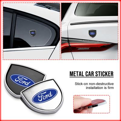 1 stk 3D Metall Auto Dørskjold Emblem Bil Karosserimerke Klistremerke Styling For Focus 2 3 mondeo mk3 f150 fusion mustang mk7