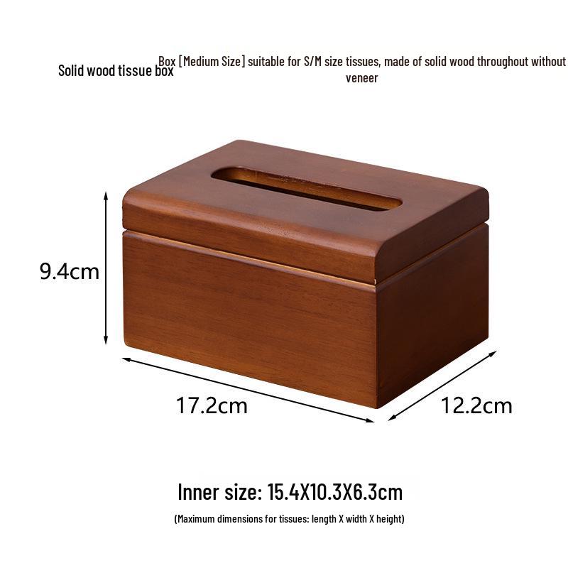 Nussbaumfarbene magnetische Holz-Taschentuchbox - Moderner chinesischer Stil für Ess- und Wohnzimmer oder Hotelnutzung