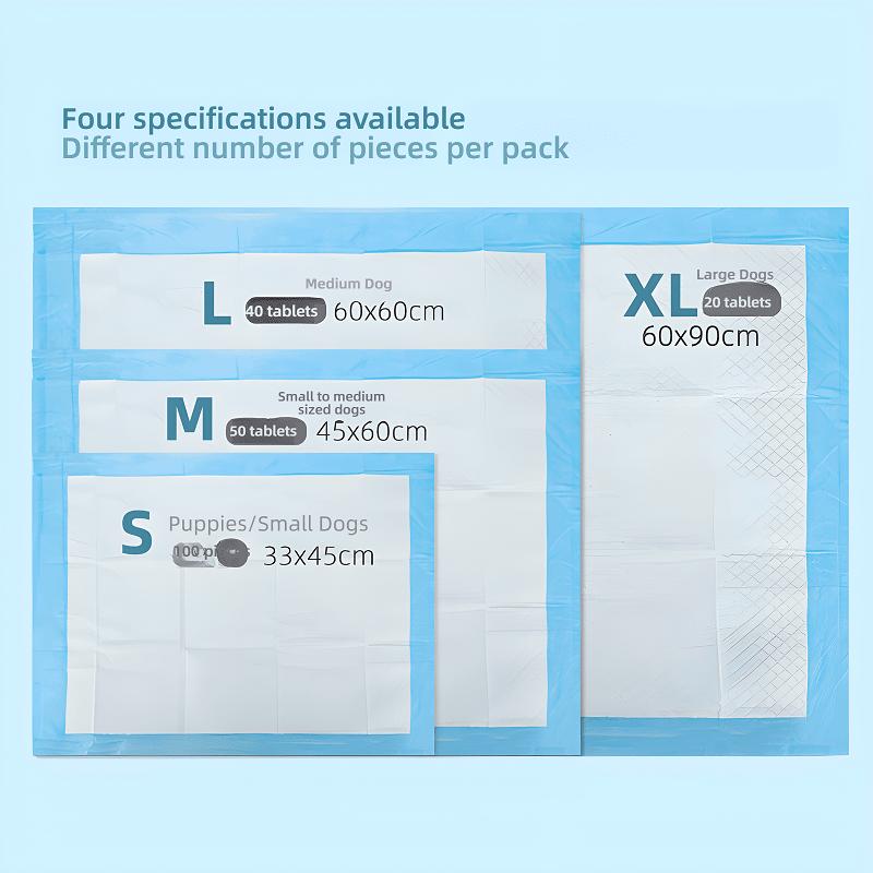 Absorbent 100/50/40/20Pcs Dogs Diapers Disposable Puppy Training Pee Pads Quick Dry Surface Mat Clean Cushion Dog Supplies