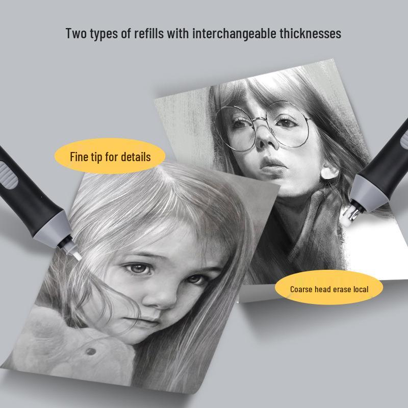 Tianwen Battery-Operated Automatic Rotating Electric Eraser for Sketching, Drawing, and Refining (Model 8302)