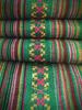 Versatile linen stripe fabric for DIY and more ethnic-inspired tablecloths, crafts, (Green, 2m)