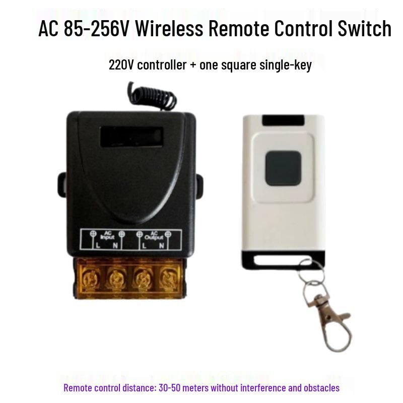 220V 30A Wireless Remote Control Switch for Water Pump, Motor, Range Hood, Exhaust Fan, and Sprayer.