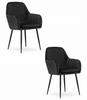 LUGO Chair - Black Velvet / Black Legs X 2