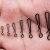200pcs Fishing Quick Connectors 4 Size Per Box High Strength Stainless Steel Fast Change Clip for Lures Tackle System