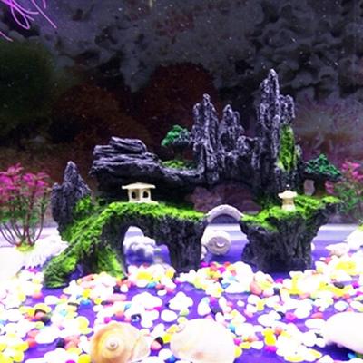 Großes Harz-Aquarium-Bergfelsen-Dekorationsset