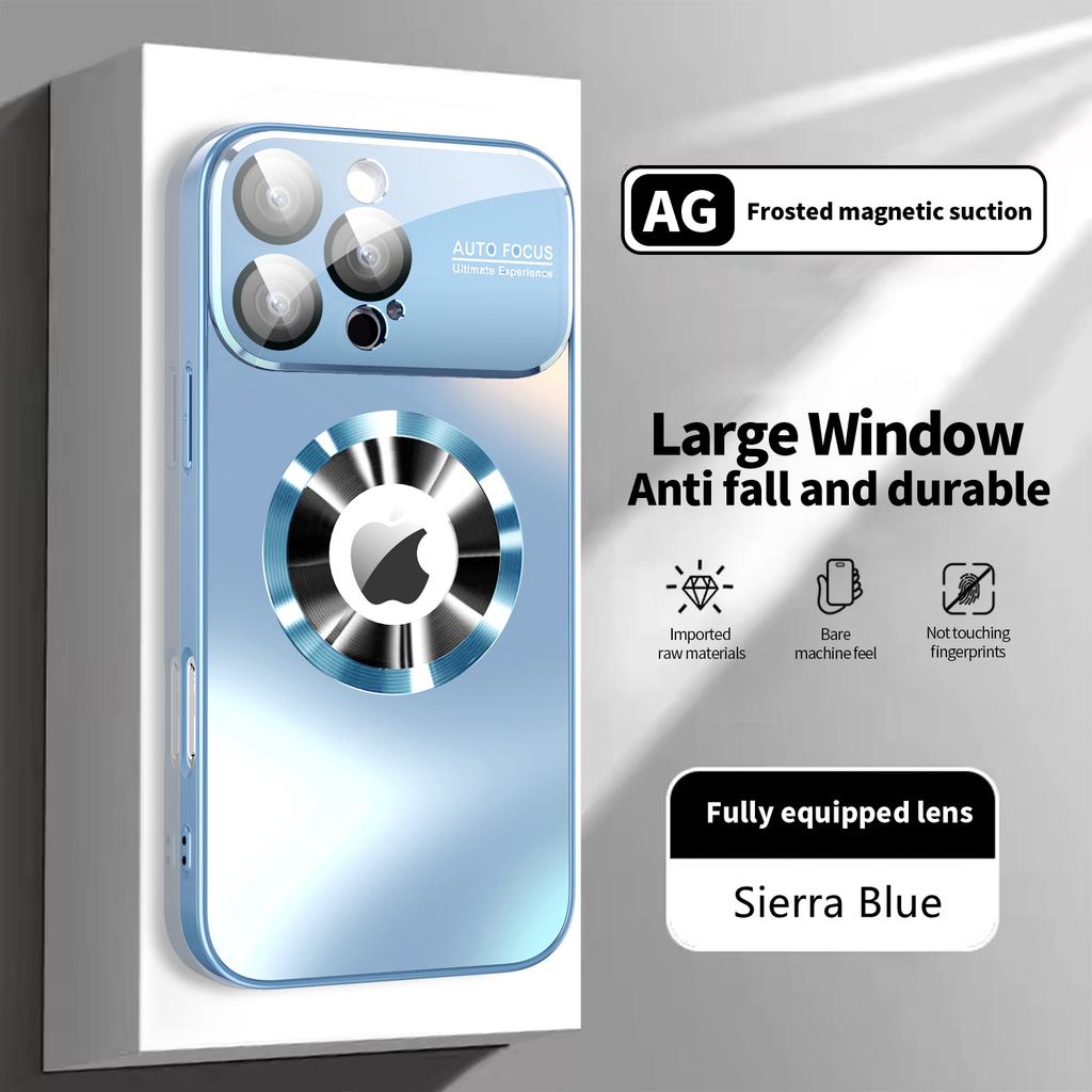 Titan Metallic Farbe Mattes Case für iPhone 17 16 15 14 Plus 13 12 Pro Max Magnetisches Case für Magsafe Linsenschutz Case