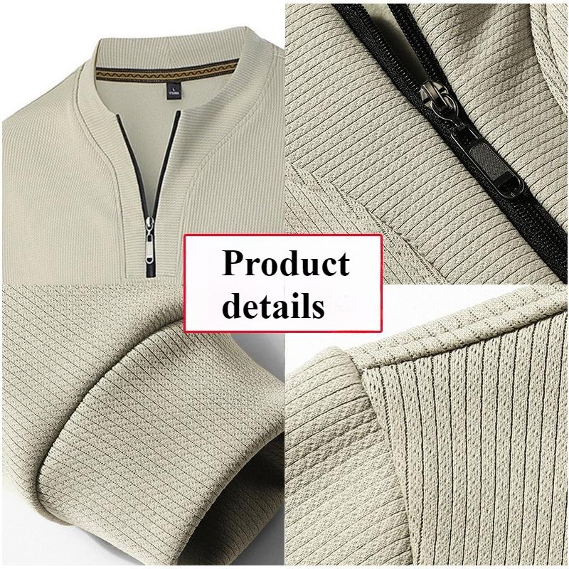 Men's Padded Warm Fashionable Versatile Large Size Heavyweight Sweater Soft Quality Fabric Round Neck Design Loose Casual Sports Long Sleeve