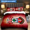 3-teiliges weiches Bettwäscheset mit FC-Wappen-Design, inklusive 1 Bettbezug und 2 Kissenbezügen. Perfekt für Schlafzimmer, Wohnheim, Fan-Geschenk