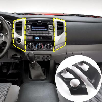 2 Piece Car ABS Interior Central Console Air Conditioning Vent Ring Frame Cover Decoration Car Accessories Suitable for Toyota Tacoma 2011 2012 2013