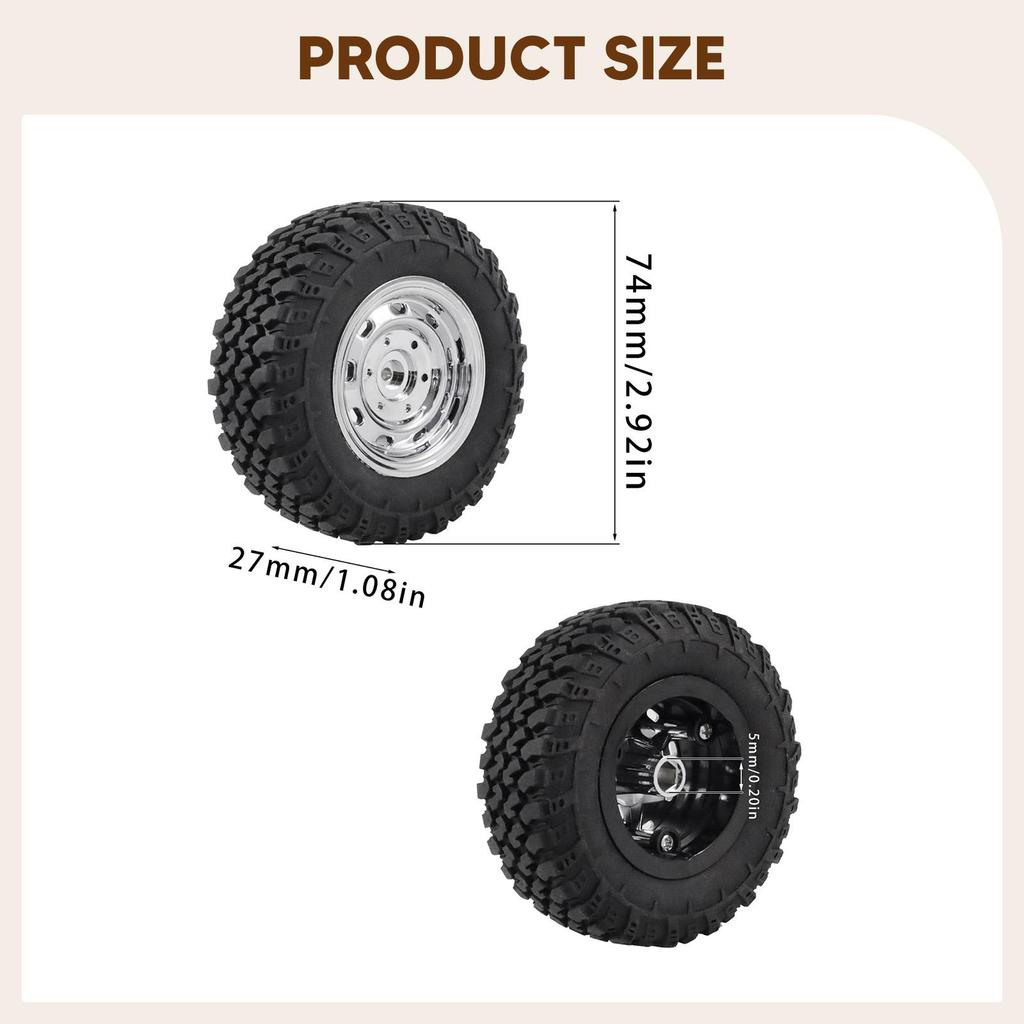RC Car Tires High Elastic Rubber Wheel Accessory for MN99S MN82 MN168 Off Road Crawler 1