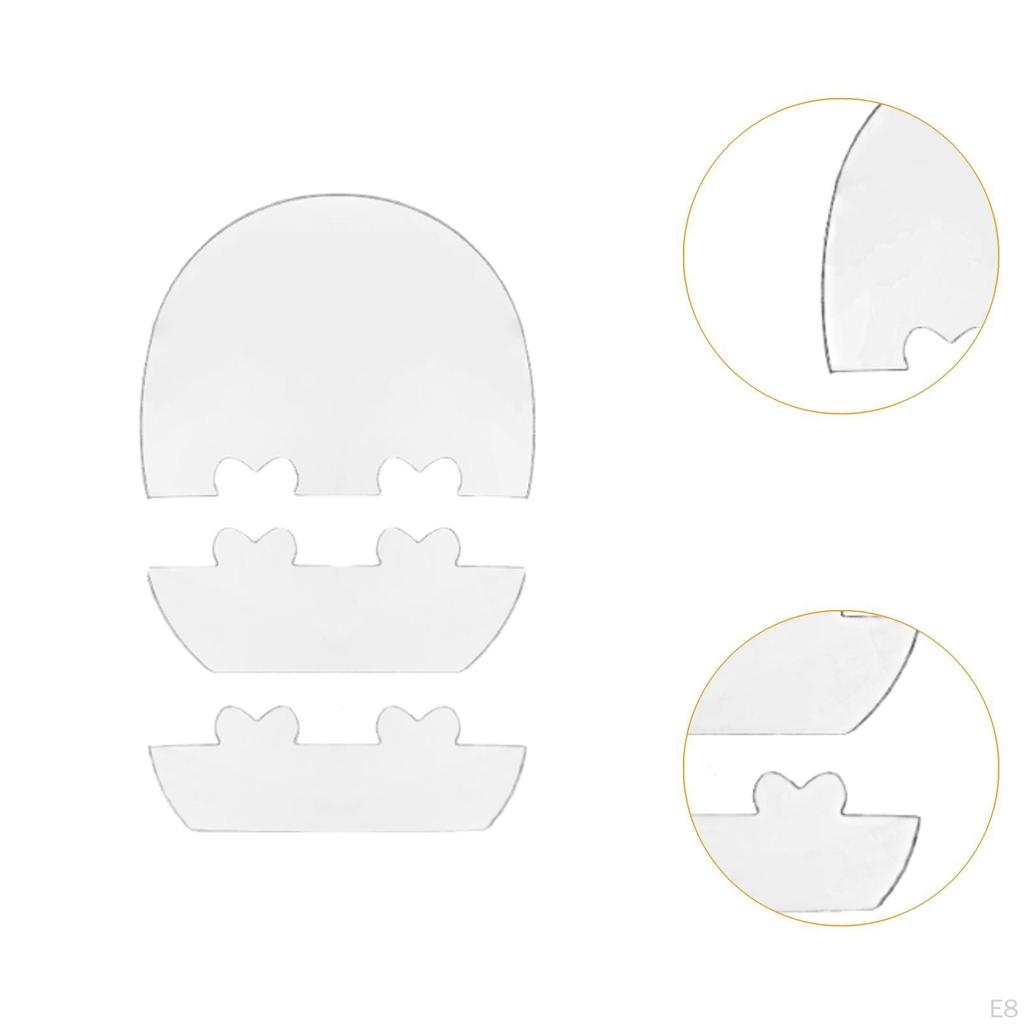 Table Tennis Racket Rubber Placement Tool Alignment Guide, Transparent