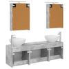 Bathroom Cabinet Set 5 Pcs Concrete Grey Particleboard