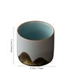 Rough Pottery Faraway Mountain Tea Cup Hand-painted Cup Single Cup Kung Fu Tea Set Tea Cup Ceramic Glaze Painting Color Tea
