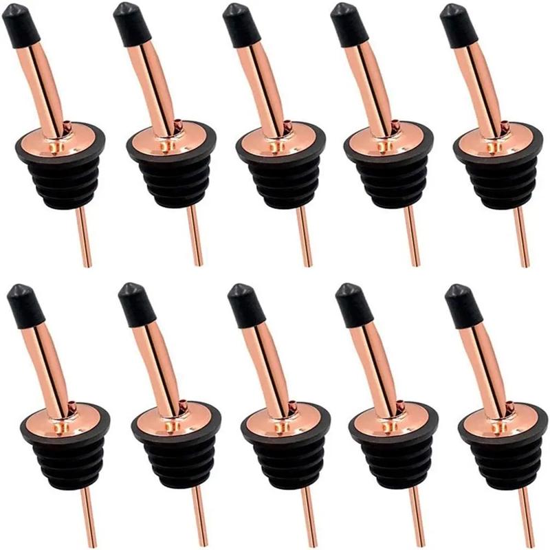 Edelstahl Spirituosen Ausgießer Spirituosenflaschen Ausgießer mit Gummi Staubkappen zum Ausgießen von Flüssigkeit, Olivenöl, Wein, Essig