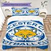 Leicester City Μοτίβο Σετ Κλινοσκεπασμάτων Κουβέρτα Κάλυμμα Μαξιλαροθήκη Διακόσμηση Σπιτιού Δώρο Γενεθλίων (1 * παπλωματοθήκη + 2 * μαξιλαροθήκη χωρίς πυρήνα)70