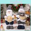 Whimsical Gray Santa Claus And Snowman Figurines For Enchanting Christmas Home Decor