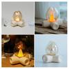 Realistic Flame Lamp Desk Light with Flickering Fires Effect USB Campfire Night Light Vintage Style Table Lamp for Bedroom Decor