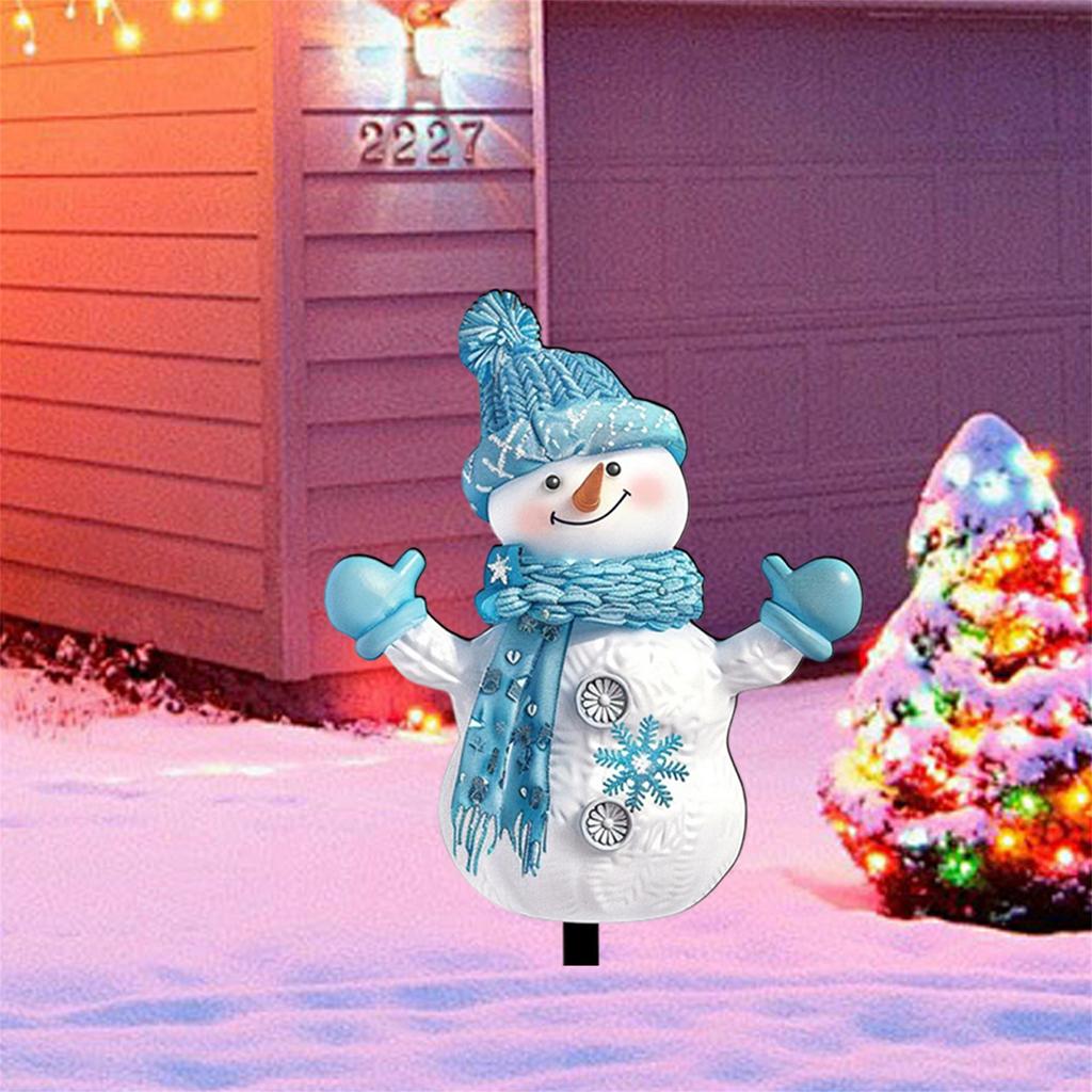 Festive Christmas Reindeer Garden Stakes 2D Flat Decorative Yard Signs Winter Holiday Outdoor Decorations for Home