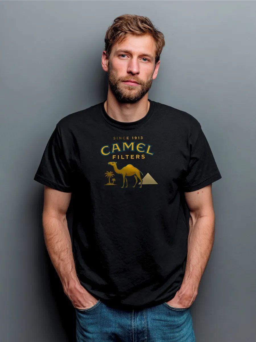 Oversized T‑shirt with Camel print 3XL