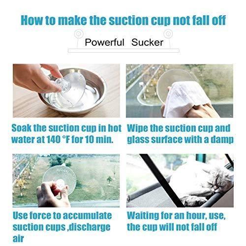 Hamac Pour Chat - Afufu - Ventouse - 60x35 Cm - Noir - Intérieur