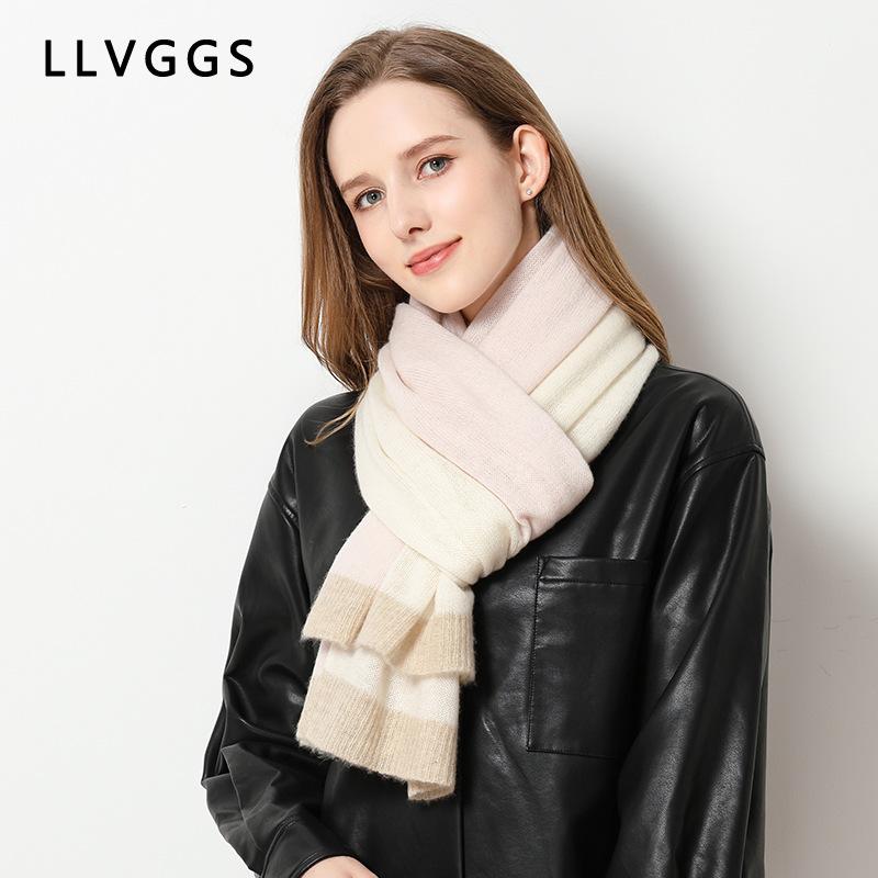 

Pure cashmere shawl women s contrasting color design scarf winter thickened high-end cashmere scarf women 180cm