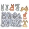 Standing Heart Bunny Candle Mold Cute Bunny Cake Mold  Home Table Ornament