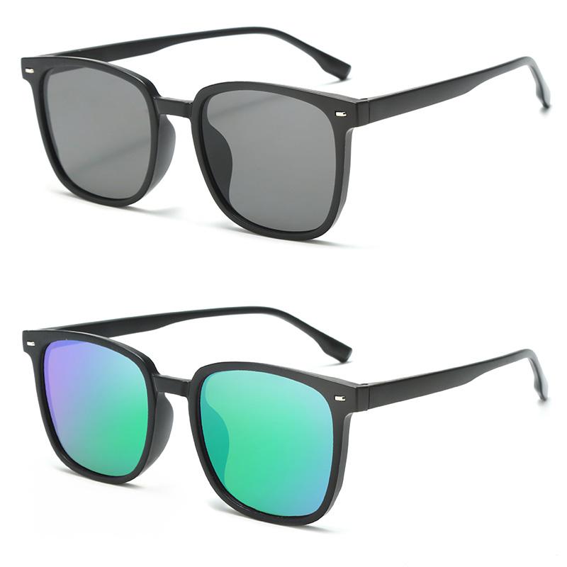 

2PCS Fashion Colorful Square Sunglasses Women Men Vintage Trend Brand Sun Glasses Driving Fishing Male Female Glasses UV400