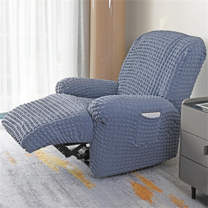Elegant Elastic Bubble Grid Tub Single Armchair Cover with Armrests, Soft and Comfortable Single Seats Sofa Cover for Relaxation