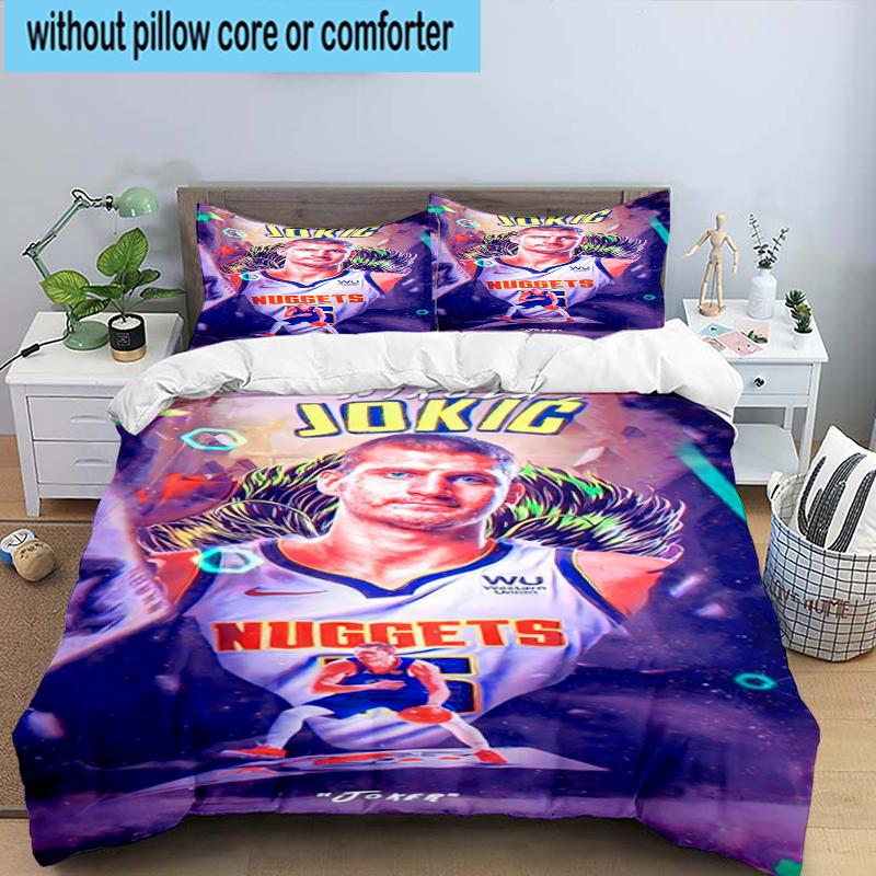 3PCS Jo-kic's Denver Dominance Bedding Set,Including 1pc Duvet Cover And 2pcs Pillowcases Perfect for Bedroom, Dormitory, Fan Christmas Gift