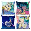 Urusei Yatsura Anime Game Pillow Case Anti-dustmite Pillowcase Invisible Zipper Silky Short Plush Sofa Cushion Cover