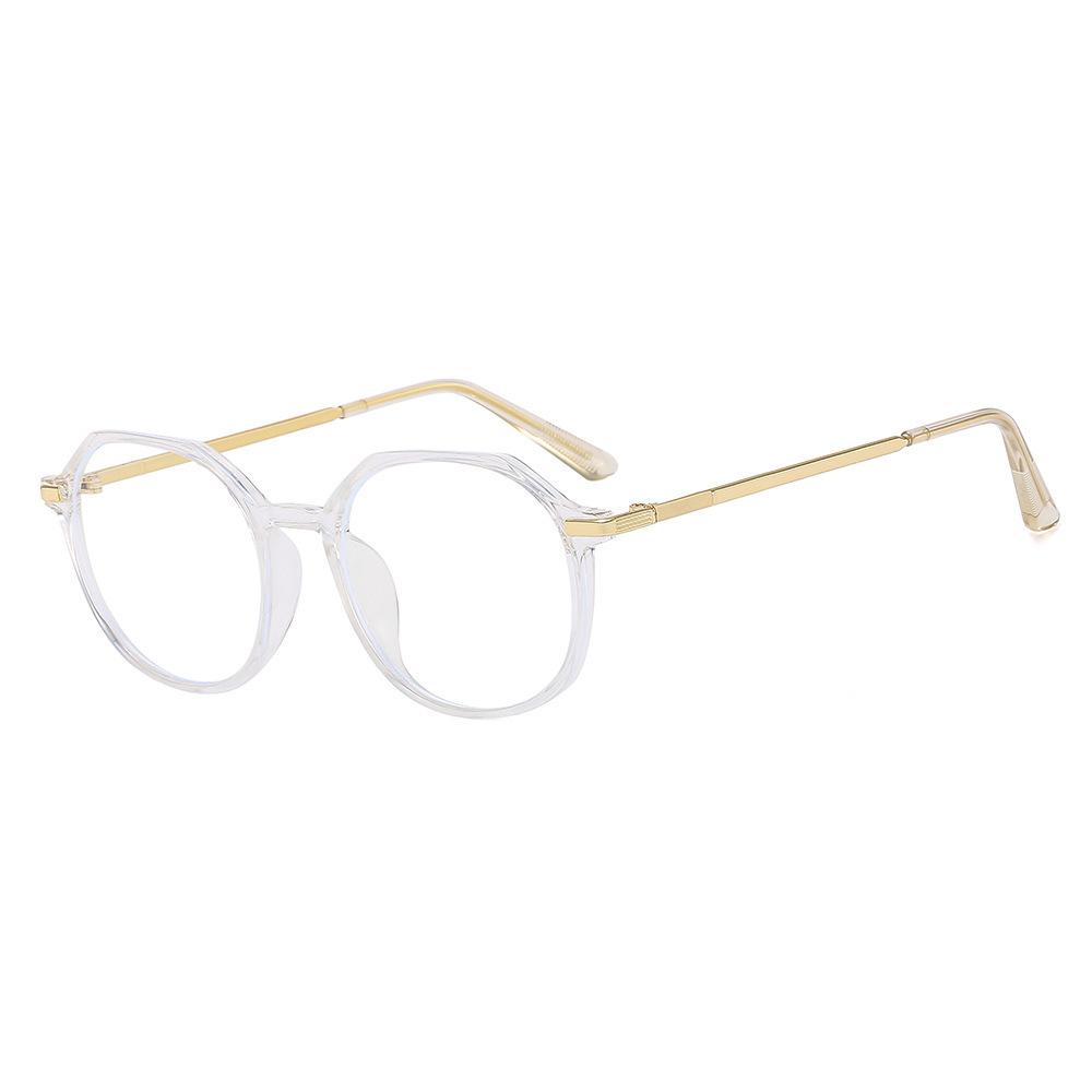 

2053 Нестандартная круглая оправа для очков для защиты глаз Цветная прозрачная оптическая оправа Анти-синий свет Простой свет Зеркало