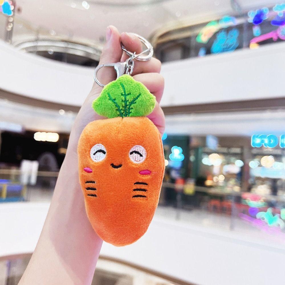 Keychain Vegetables Carrot Keychain Carrot Plush Keychain Plush Carrot Keyring Cartoon Key Holder
