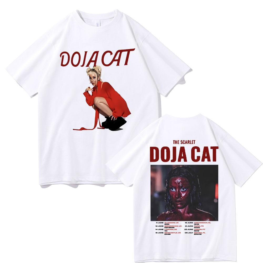 Rapper Doja Cat Candy The Scarlet Graphic Print Tshirt Unisex's Cotton Oversized T-shirt Unisex Women Fashion Hip Hop Vintage T Shirts