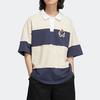 adidas x CHARR Short Sleeve Polo Shirt 'Cream White Navy' Men's HR3467