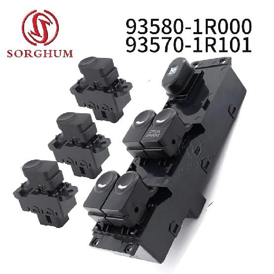 SORGHUM 93570-1R101 93580-1R000 For Hyundai 2011-2017 Accent Solaris Front Left Car Passenger Door Window Switch 935701R101 Auto