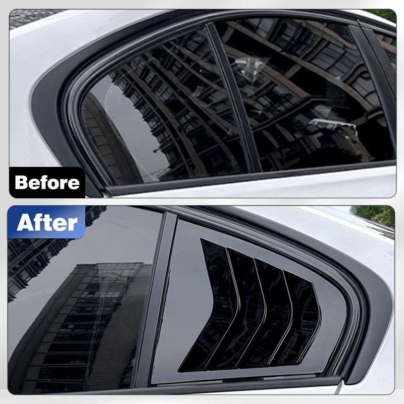 Par de Spoilers de Embellecedor Lateral Trasero para BMW Serie 3 F30 Sedán 2013 2014 2015 2016- Cubierta de Persiana de Ventana Rejillas de Ventilación