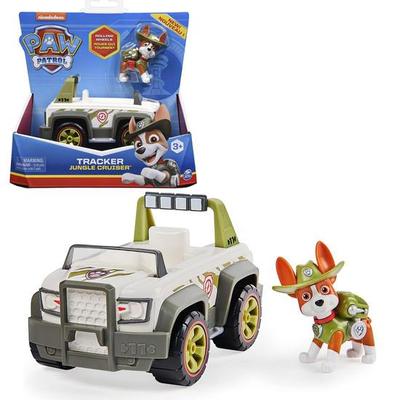 Paw Patrol Tracker's Jungle Cruiser jármű gyűjthető figurával, hossza 14 cm