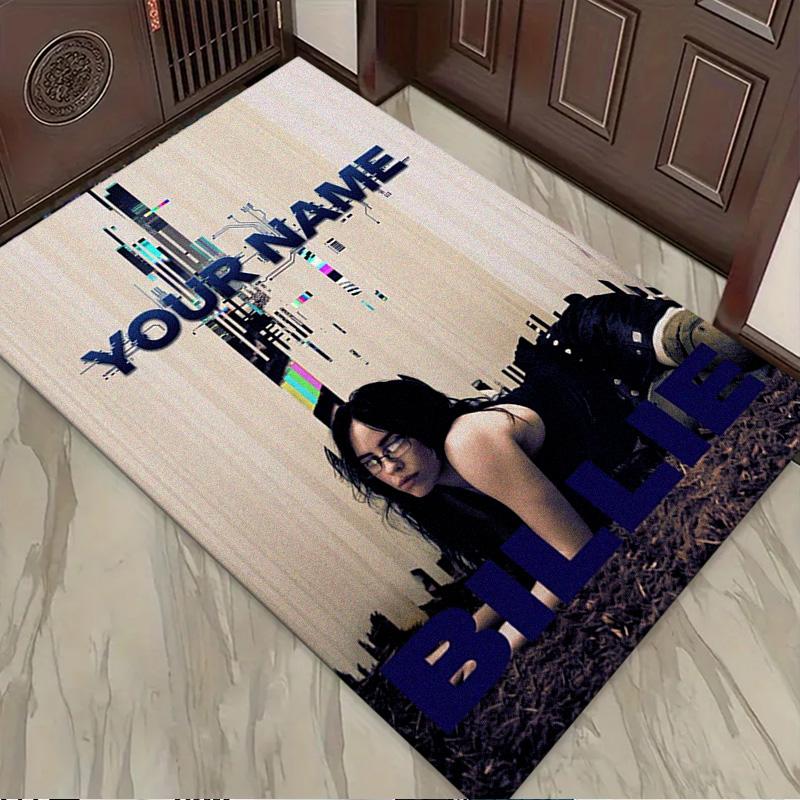Name Custom Billie Poster Carpet Rug for Living Room Bedroom Home Sofa Decoration,Kids play Non-slip Floor Mat