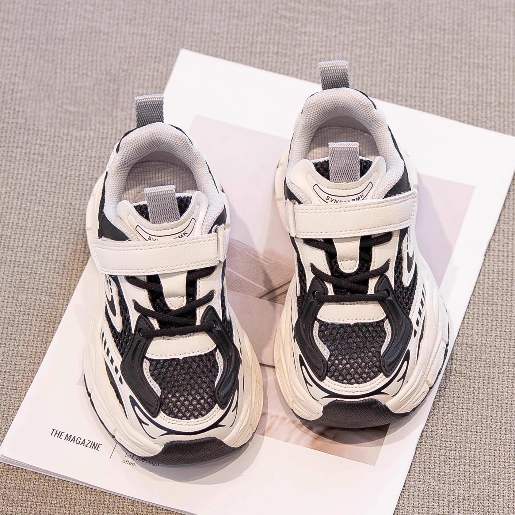 

Дышащая спортивная обувь для девочек, детская сетчатая обувь, белые кроссовки для мальчиков, модная повседневная обувь 37 чёрный