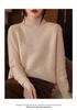 Women's Autumn/Winter Wool Pullover Sweater - Half-High Collar, Irregular Lines, Casual, Thickened Base Layer