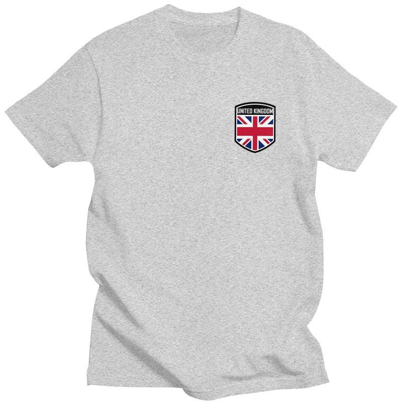 Individuelle Britische UK Vereinigtes Königreich Flagge T-Shirts Herren 100% Baumwolle Tee Tops T-Shirts Kurzarm Mode T-Shirt