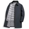 Herren Herbst und Winter warme weiße Entendaunen lange Daunenjacke herausnehmbare Innenweste Daunenmantel Papas Kleidung