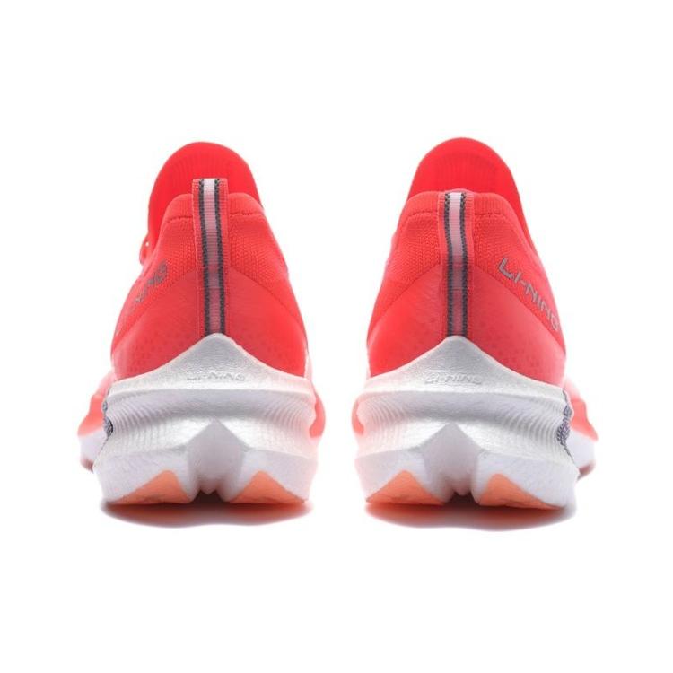 New LiNing Feidian Challenger Cushioning Anti Slip And Wear Resistant Low Top Running Shoes Women's Fluorescent Fruit Red ARMS014-1