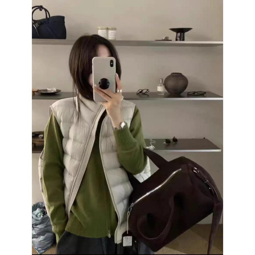 DIMANAF 2026 Autumn Winter Women Parkas Vest Coats Short Jackets Sleeveless Thick Warm New Outerwear Solid