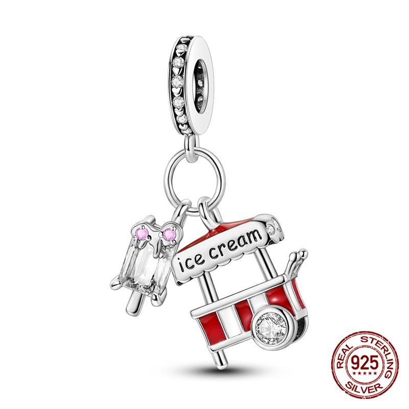 New 100% Copper Summer Coconut Beach Travel Ai Robot Charms Fit Originalbracelet Diy Jewelry Making Women Gift