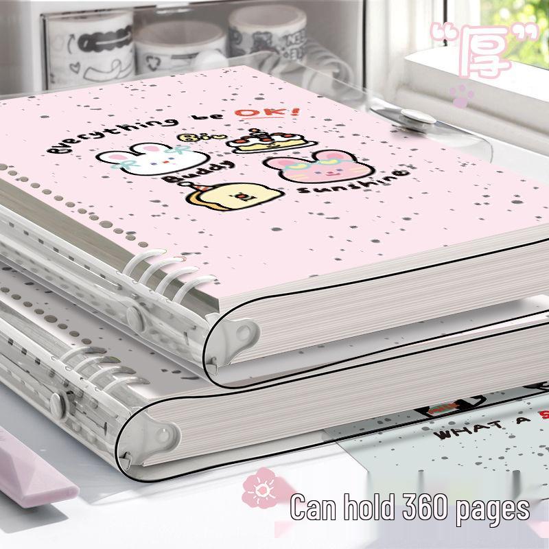 B5 High-Value Ink Splash PVC Soft Shell Loose-Leaf Notebook for Students