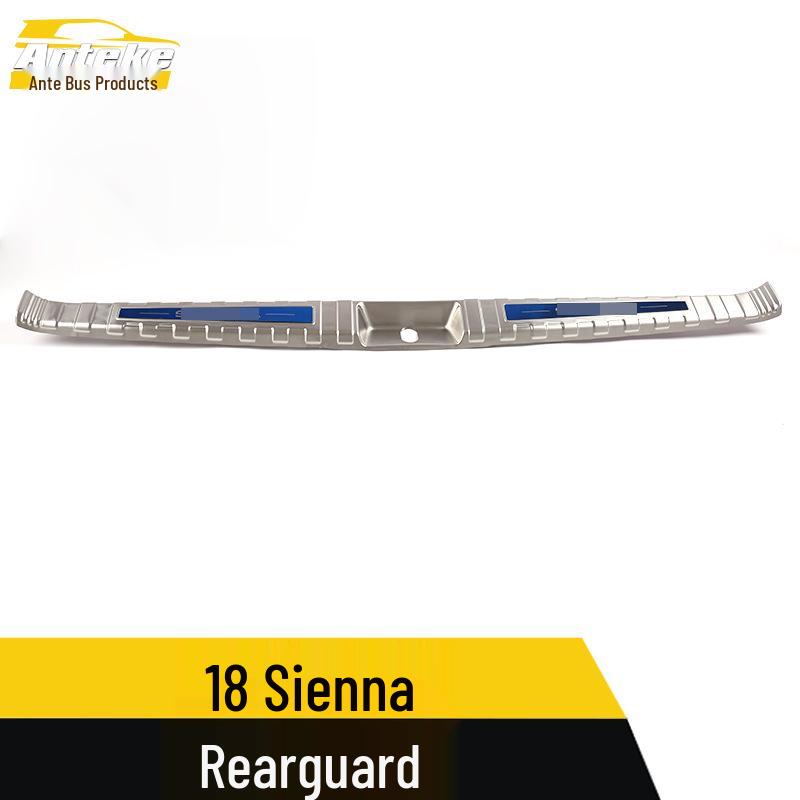 Stainless Steel Tailgate Trunk Guard for 2018 Sienna: Rear Plate Sequin Protection Accessory