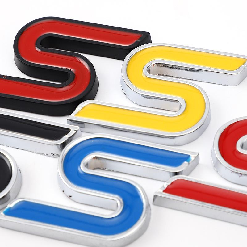 "S" Metal Emblem: Perfect for Ford Mondeo, Focus, Fiesta, and other sports car models.