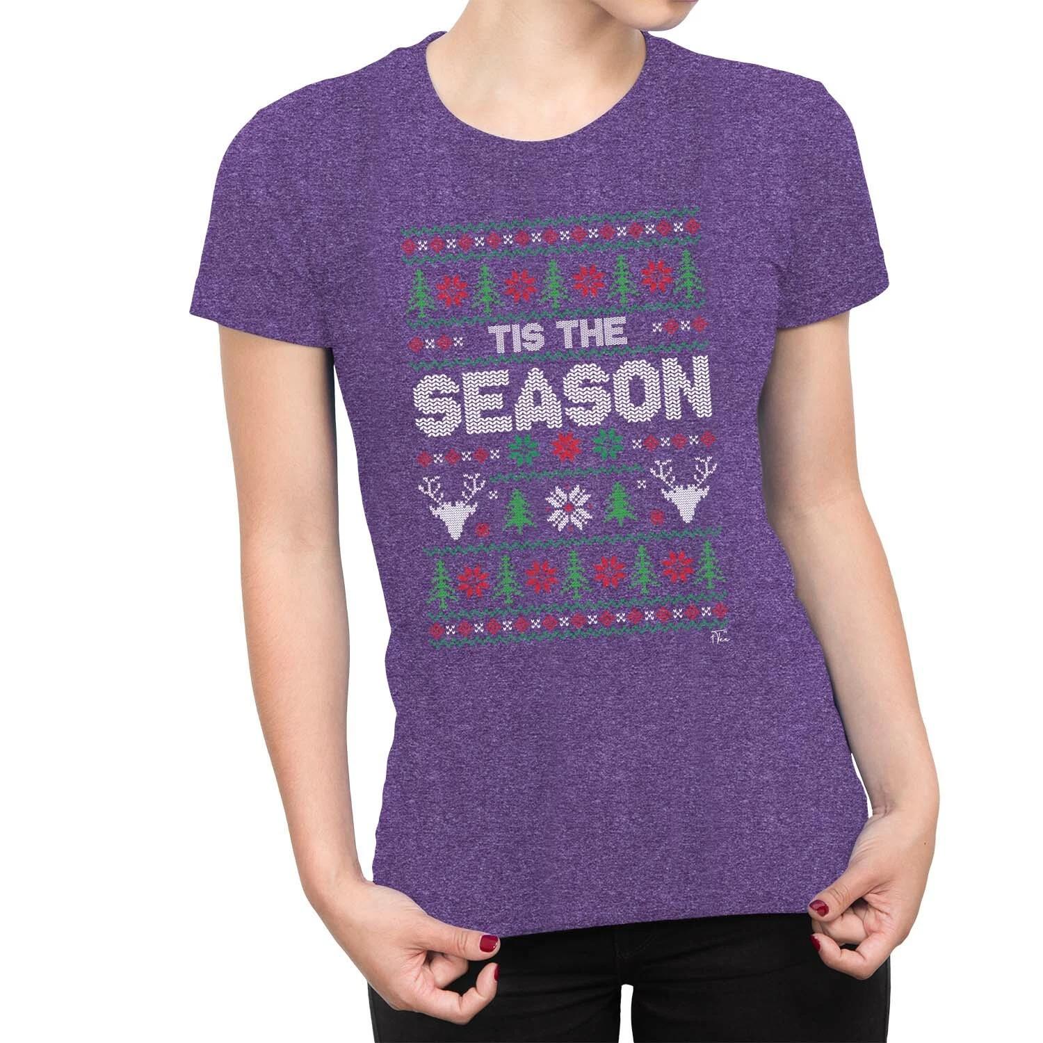 1Tee Womens Tis The Season - Christmas T-Shirt M
