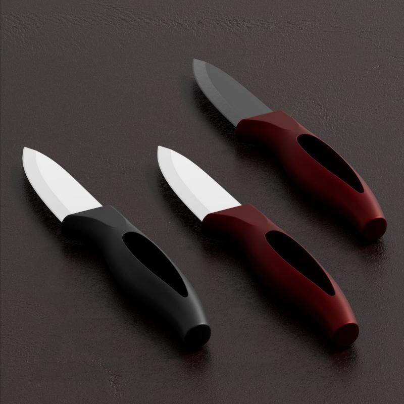 Ceramic Fruit Knife for Kitchen 3 4 5 6 Inch Chef Knife with Sheath Utility Slicing Cooking Tool for Vegetable Rustproof Zirconig